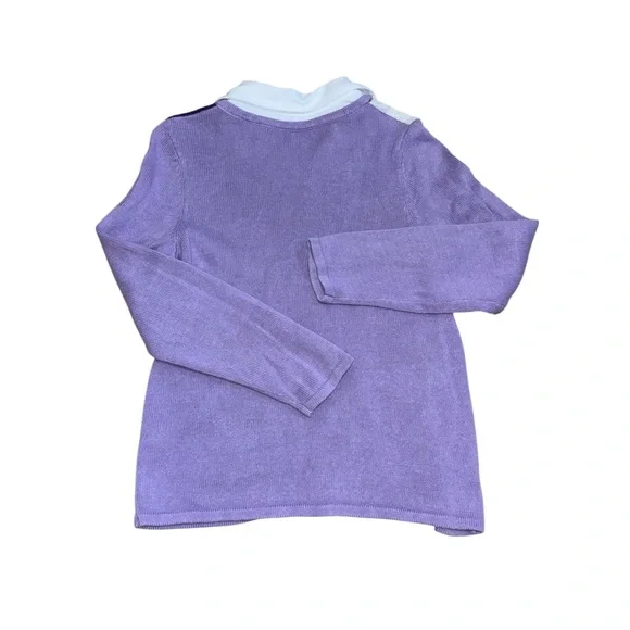 Christopher & Banks Argyle Sweater with White Collar Size Medium Vintage - Picture 3 of 5